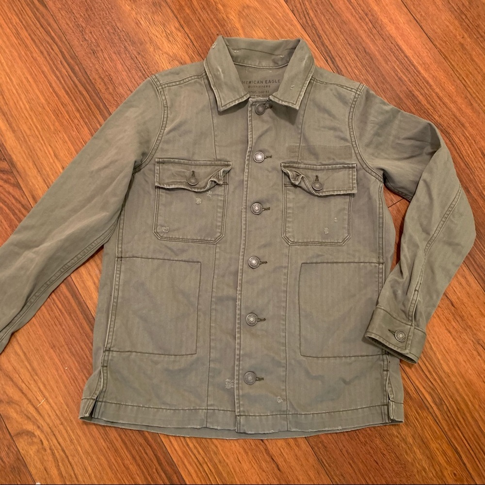 American Eagle Utility Jacket XS Olive Green